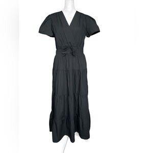 Meadow Rhodes Tiered Maxi Dress Short Sleeve Size M